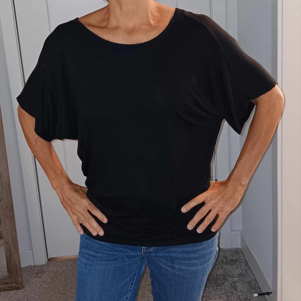 Free to Live Dolman Blouse BLK